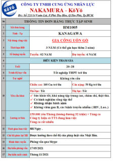 ĐƠN HÀNG GIA CÔNG UỐN GÒ – NAM – KANAGAWA