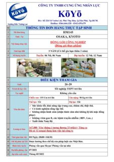 ĐƠN HÀNG ĐÓNG GÓI THỰC PHẨM