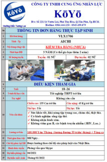 ĐƠN HÀNG KIỂM TRA SẢN PHẨM NHỰA