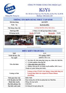 ĐƠN HÀNG LẮP ĐẶT ĐƯỜNG ỐNG – KANAGAWA