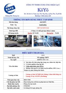 ĐƠN HÀNG CHẾ TẠO KIM LOẠI – SAITAMA