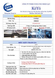 ĐƠN HÀNG TẤM KIM LOẠI – TOKUTEI