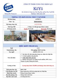 ĐƠN HÀNG LẮP CỐT PHA – HIROSHIMA